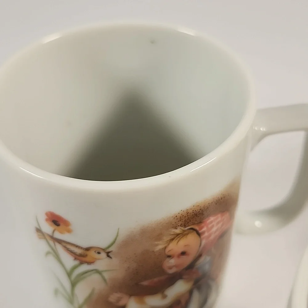 Set of 3 Vintage Hummel-Style Mugs - Collectible Porcelain - Made in Japan 1950s - Picture 15 of 16